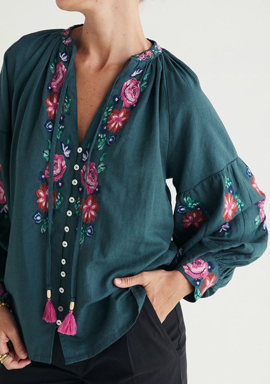 Blouses MOS The Label | Ophelia Blouse Pine