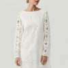 Dresses MOS The Label | Nora Embroidery Mini Dress Ivory