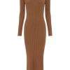 Dresses MOS The Label | Wistful Knit Midi Dress Terracotta