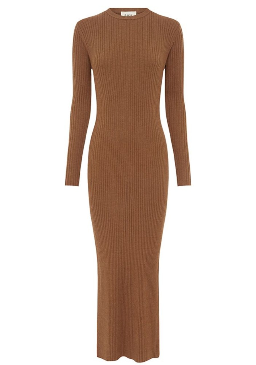 Dresses MOS The Label | Wistful Knit Midi Dress Terracotta