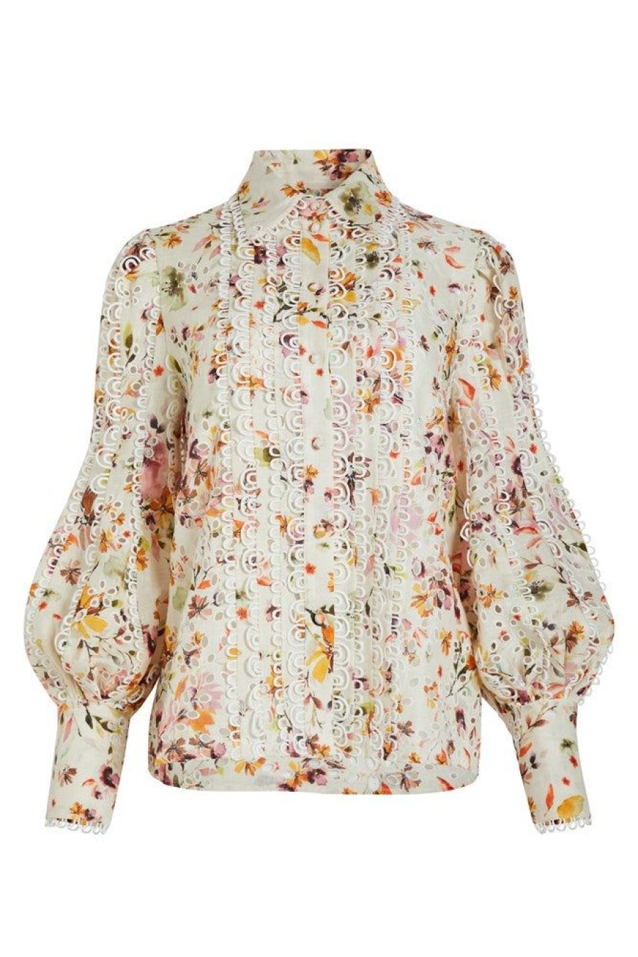 Blouses MOS The Label | Alexia Blouse Ivory Alexia Print