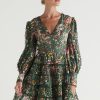 Dresses MOS The Label | Alexia Mini Dress Pine Alexia Print