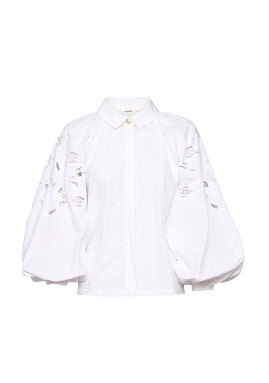 Blouses MOS The Label | Wild Bloom Embroidery Blouse Sage