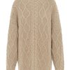 Outerwear MOS The Label | Inflorescence Knit Sweater Mocha