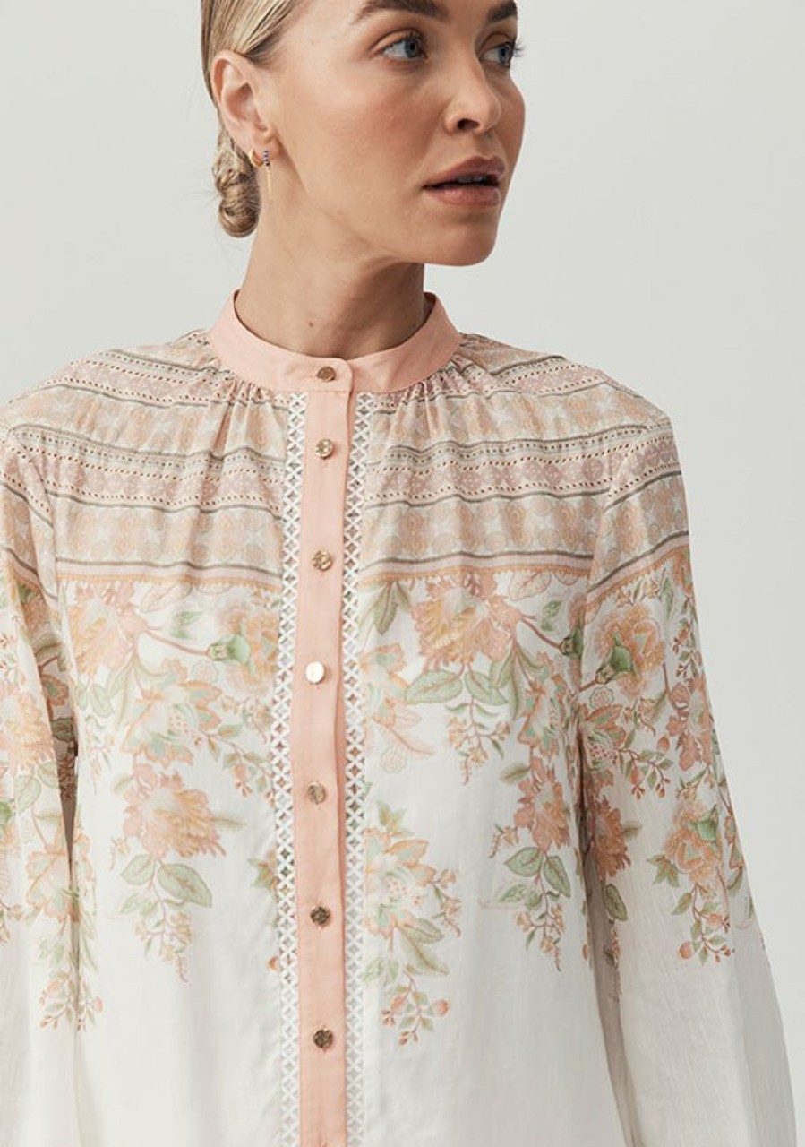 Blouses MOS The Label | Joanna Blouse Floral Border Print