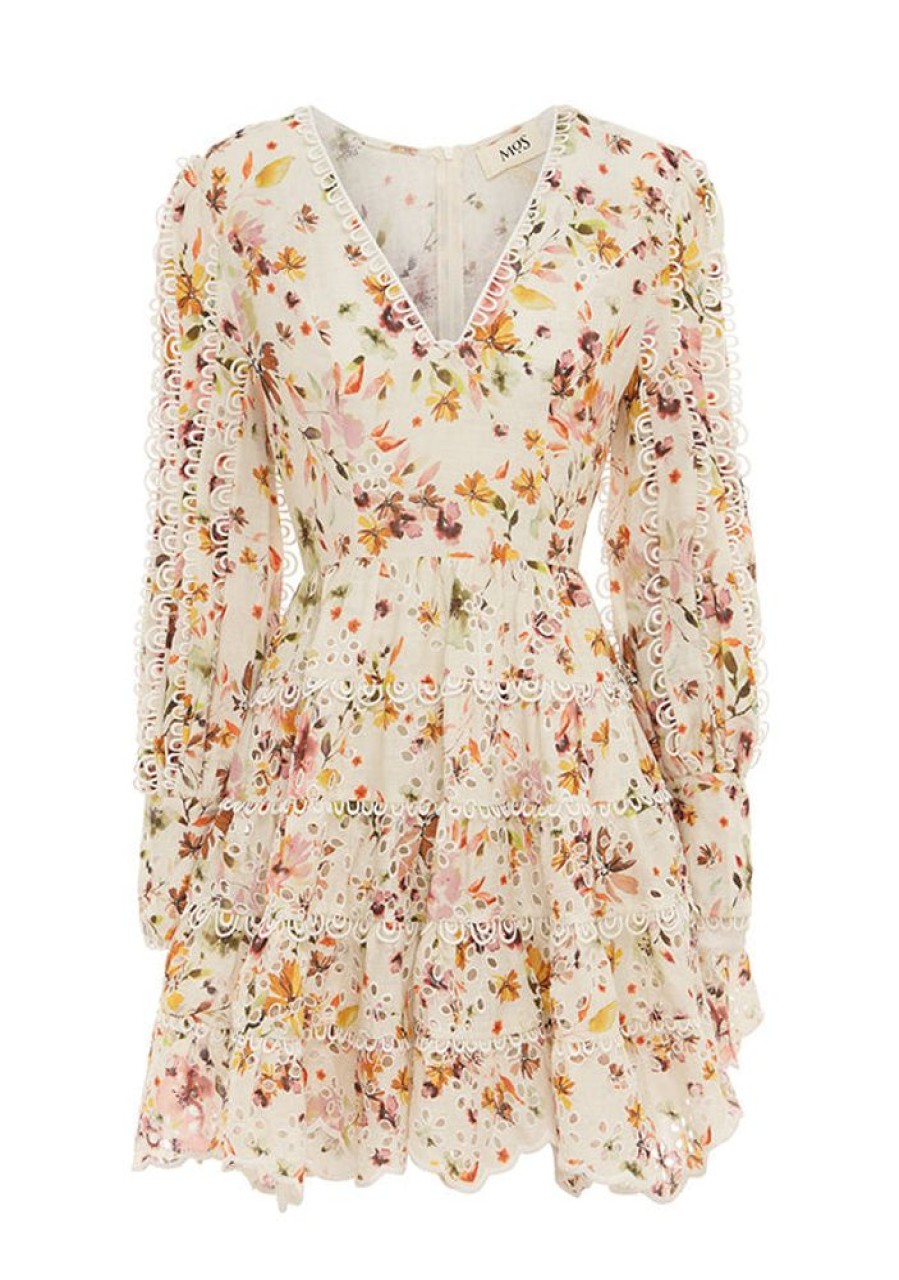 Dresses MOS The Label | Alexia Mini Dress Ivory Alexia Print