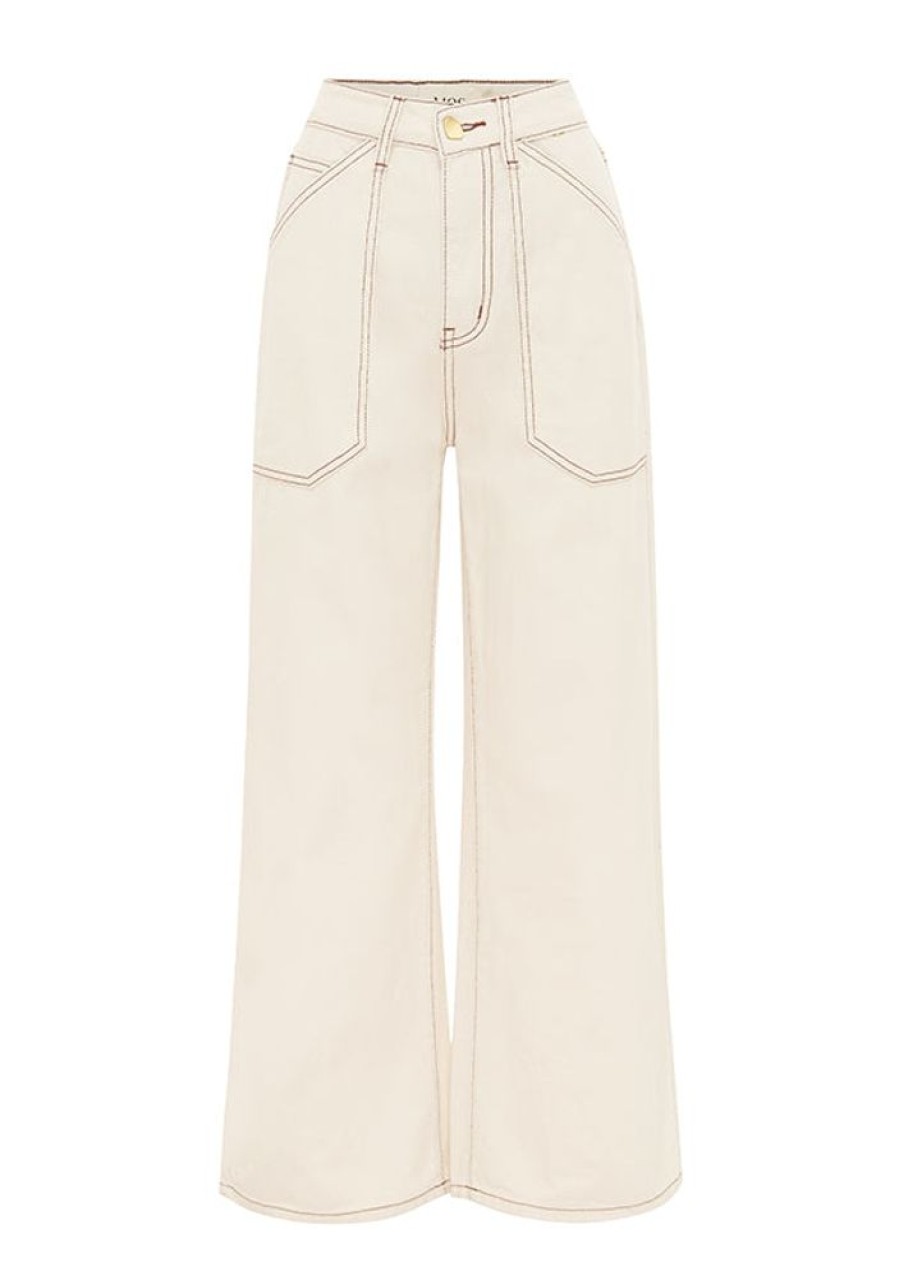 Denim MOS The Label | Waterlily Denim Pants Ivory