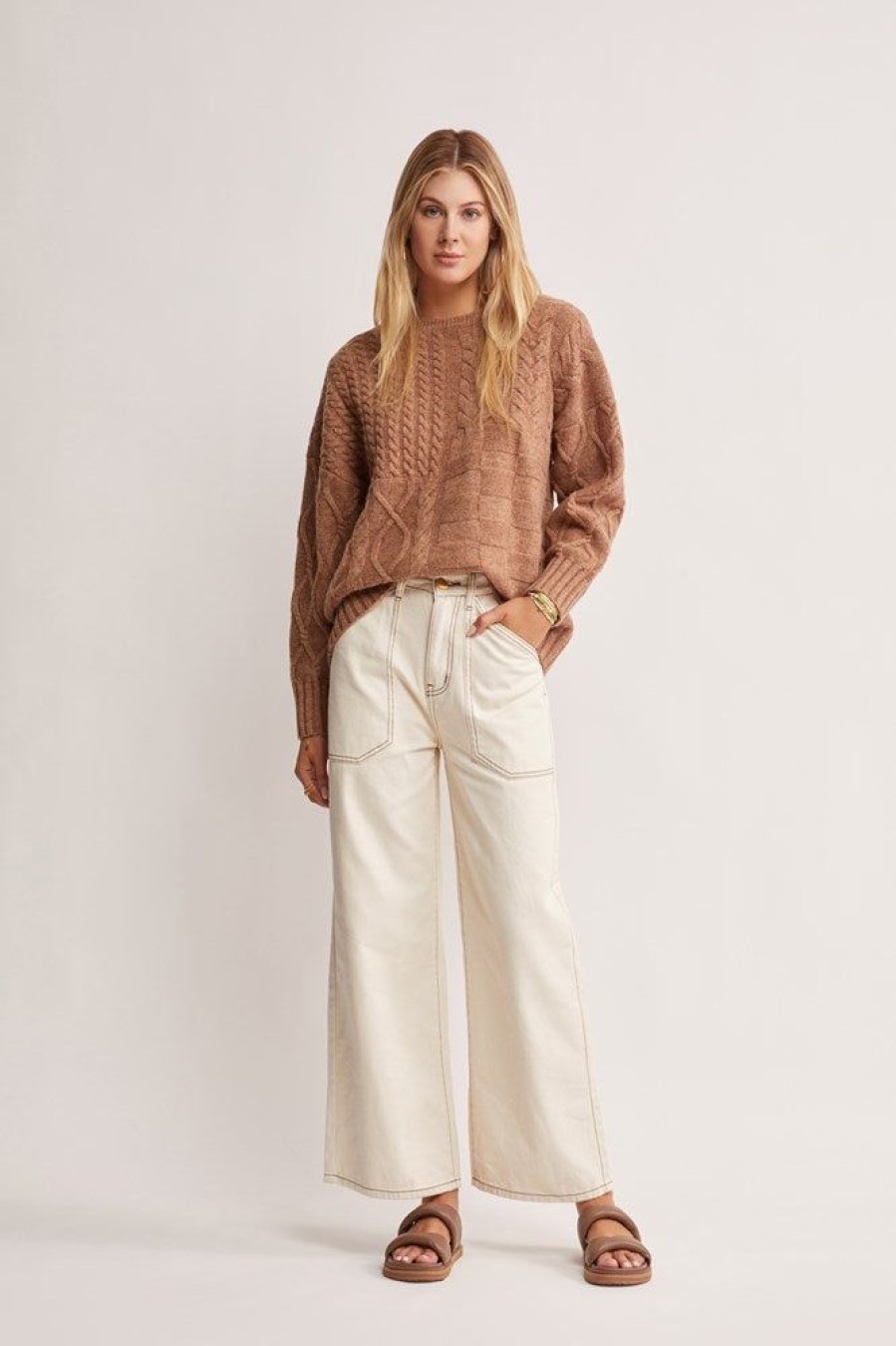 Denim MOS The Label | Waterlily Denim Pants Ivory