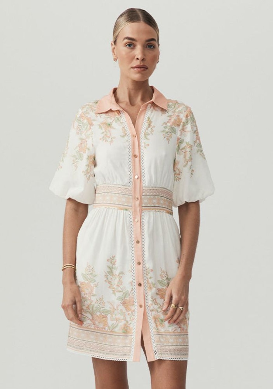 Dresses MOS The Label | Joanna Mini Dress Floral Border Print