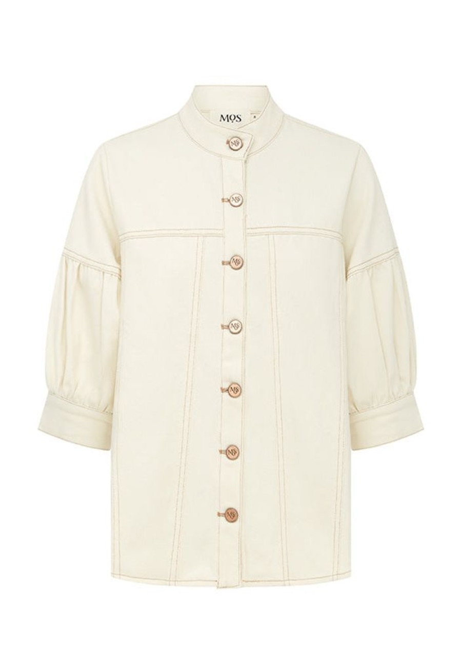 Denim MOS The Label | Lucia Denim Blouse Ivory