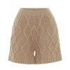 Bottoms MOS The Label | Inflorescence Knit Shorts Mocha