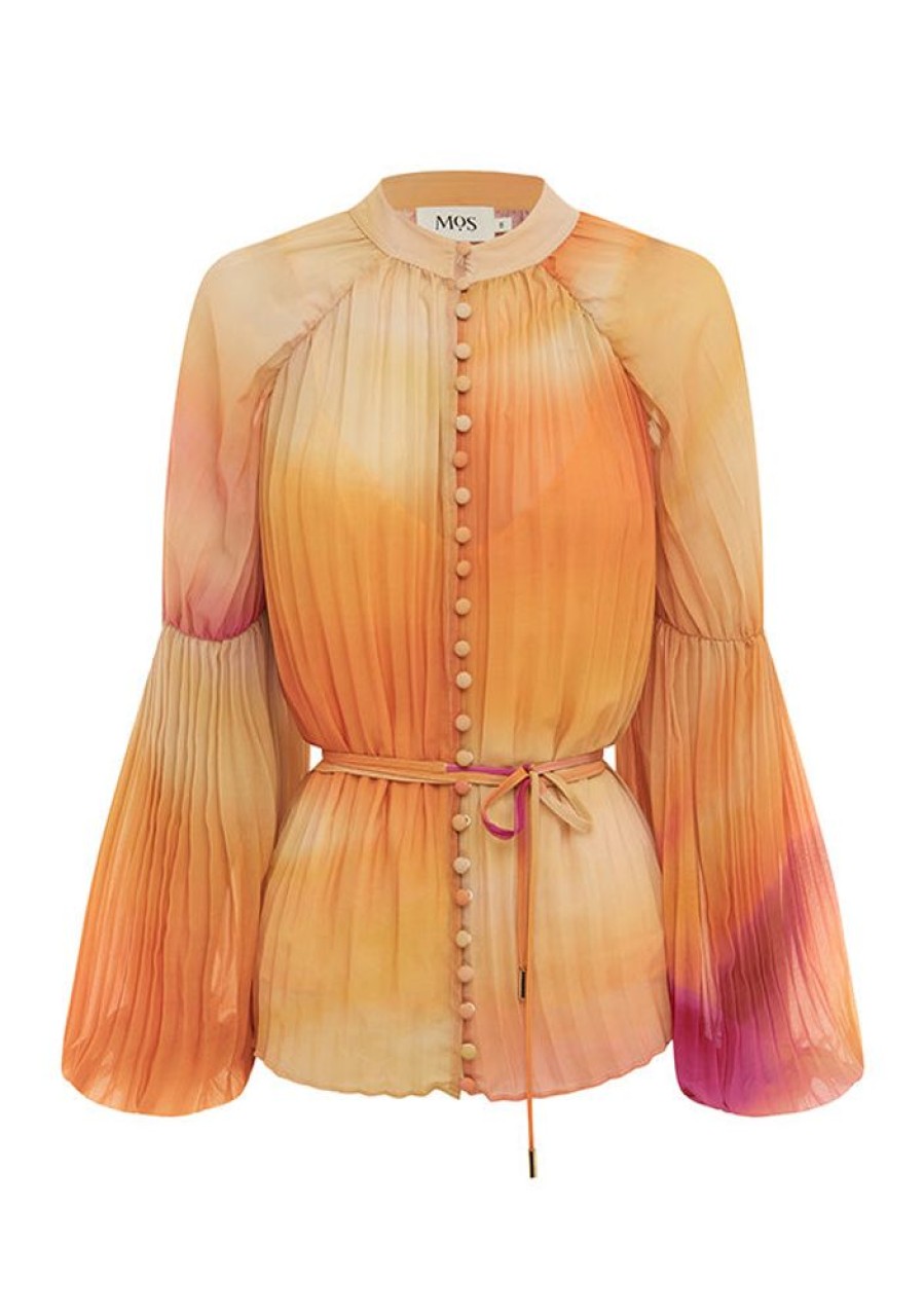 Blouses MOS The Label | Zephyr Pleated Blouse Zephyr Print