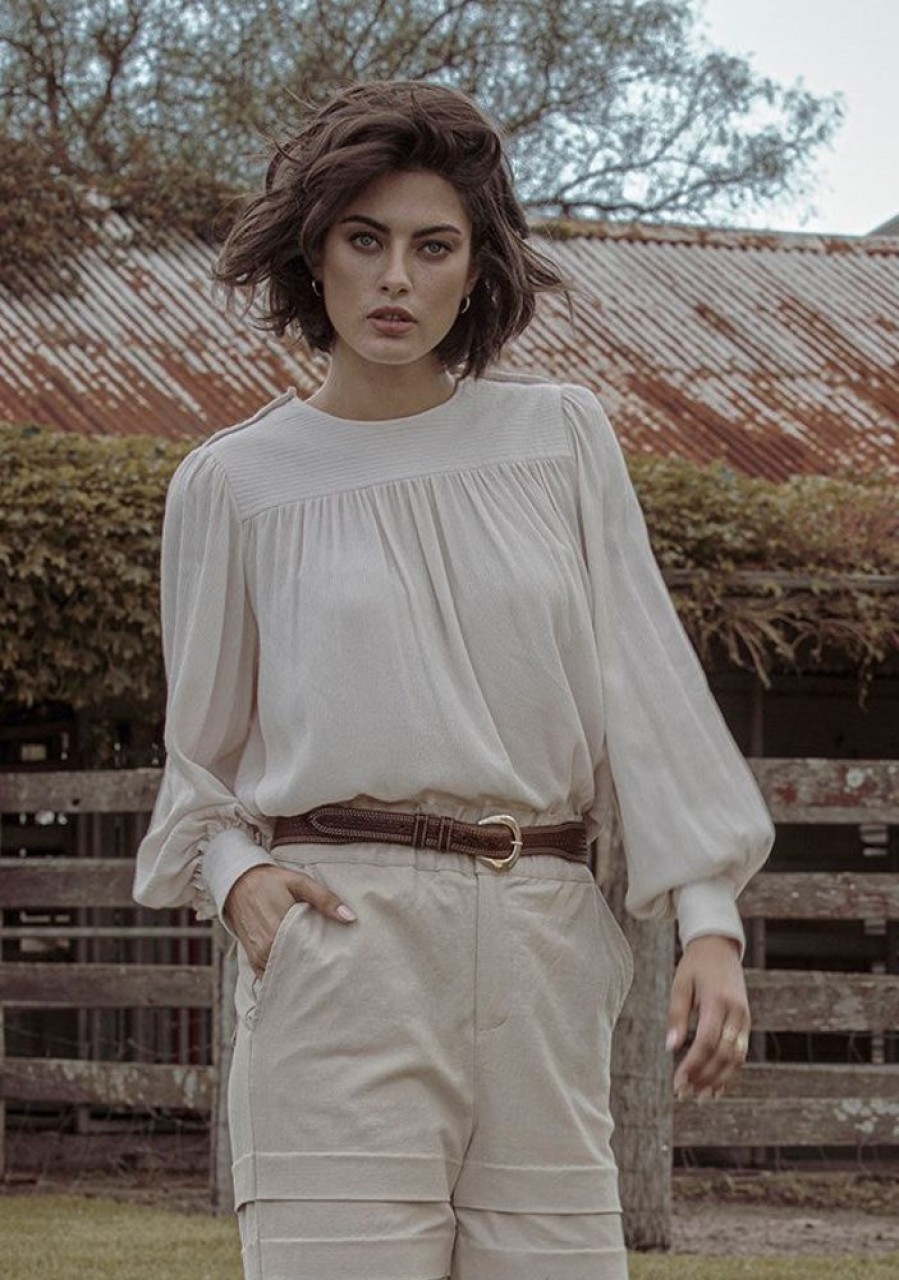 Blouses MOS The Label | Revolver Blouse Stone Ivory