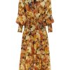 Dresses MOS The Label | Golden Fall Midi Dress Golden Fall Print