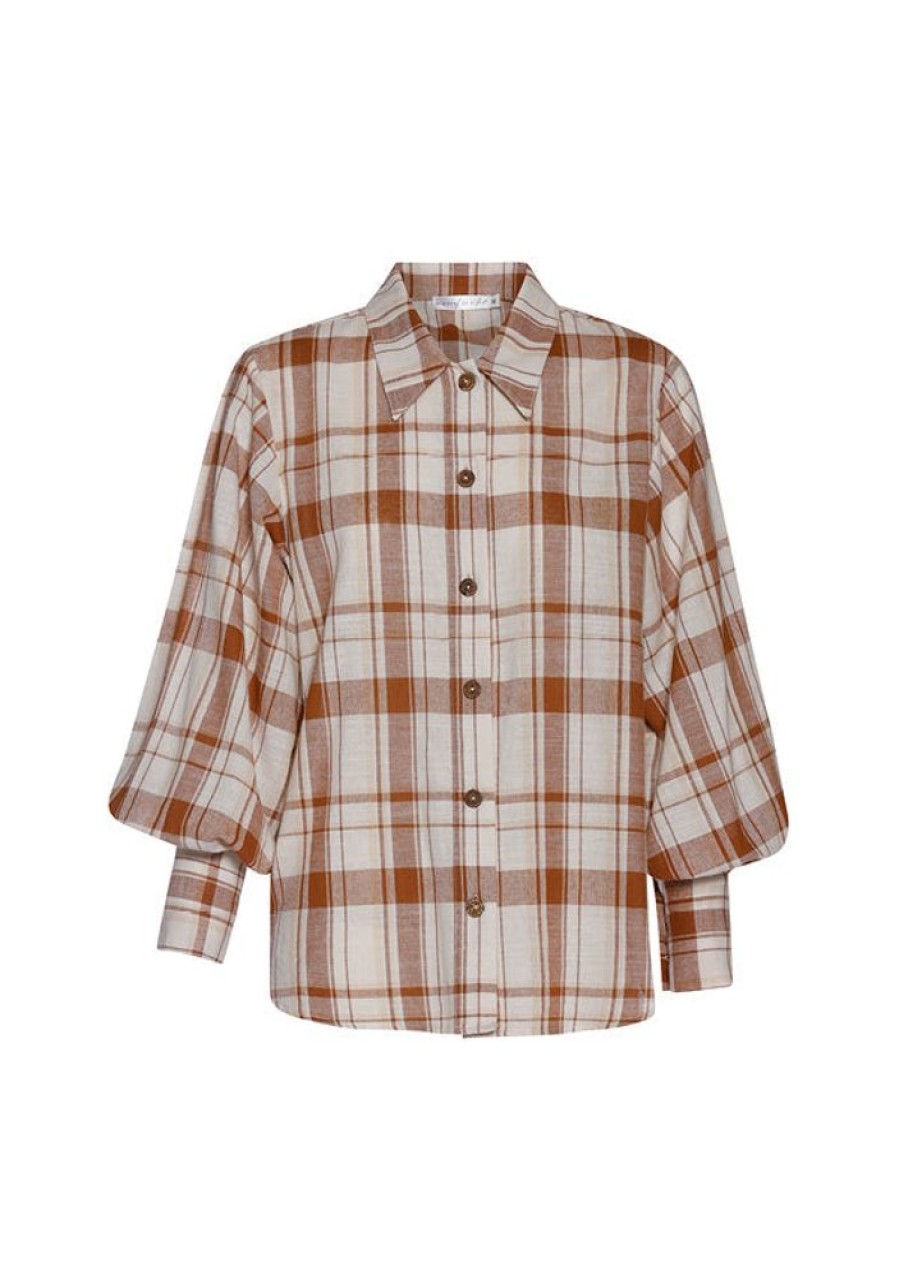 Blouses MOS The Label | Country Calling Blouse Brown Check