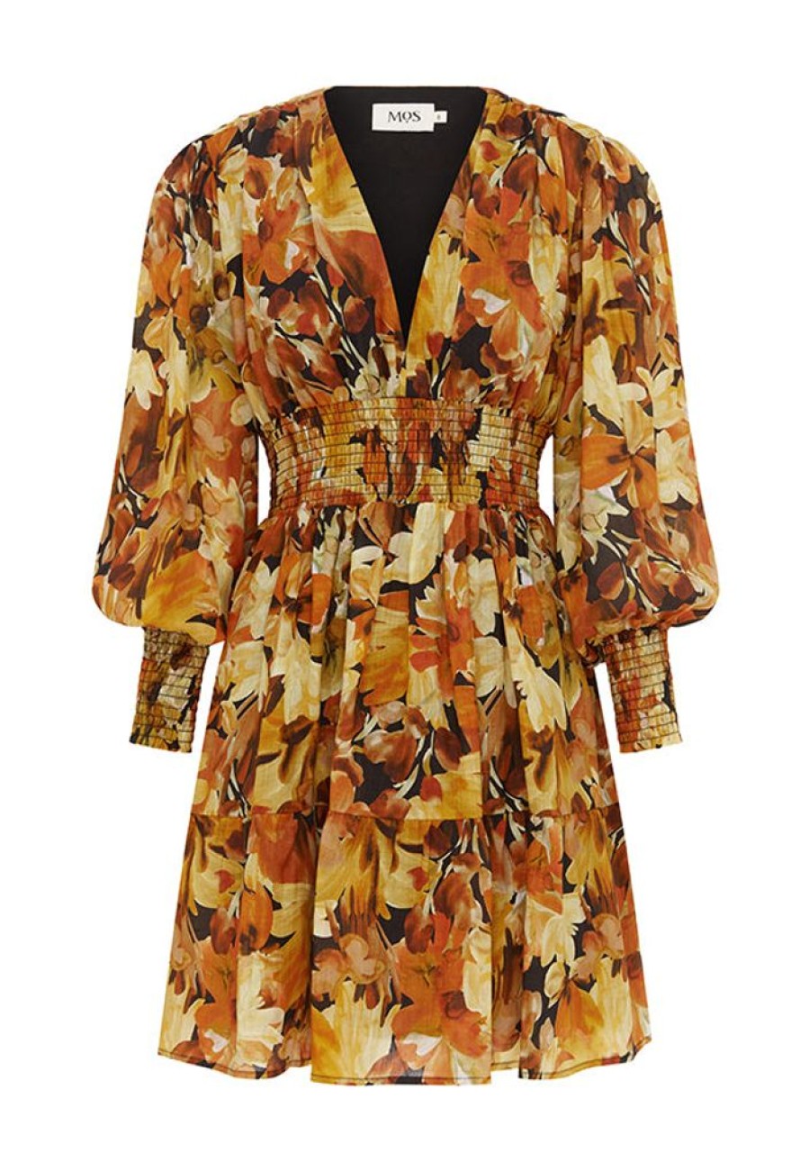 Dresses MOS The Label | Golden Fall Mini Dress Golden Fall Print