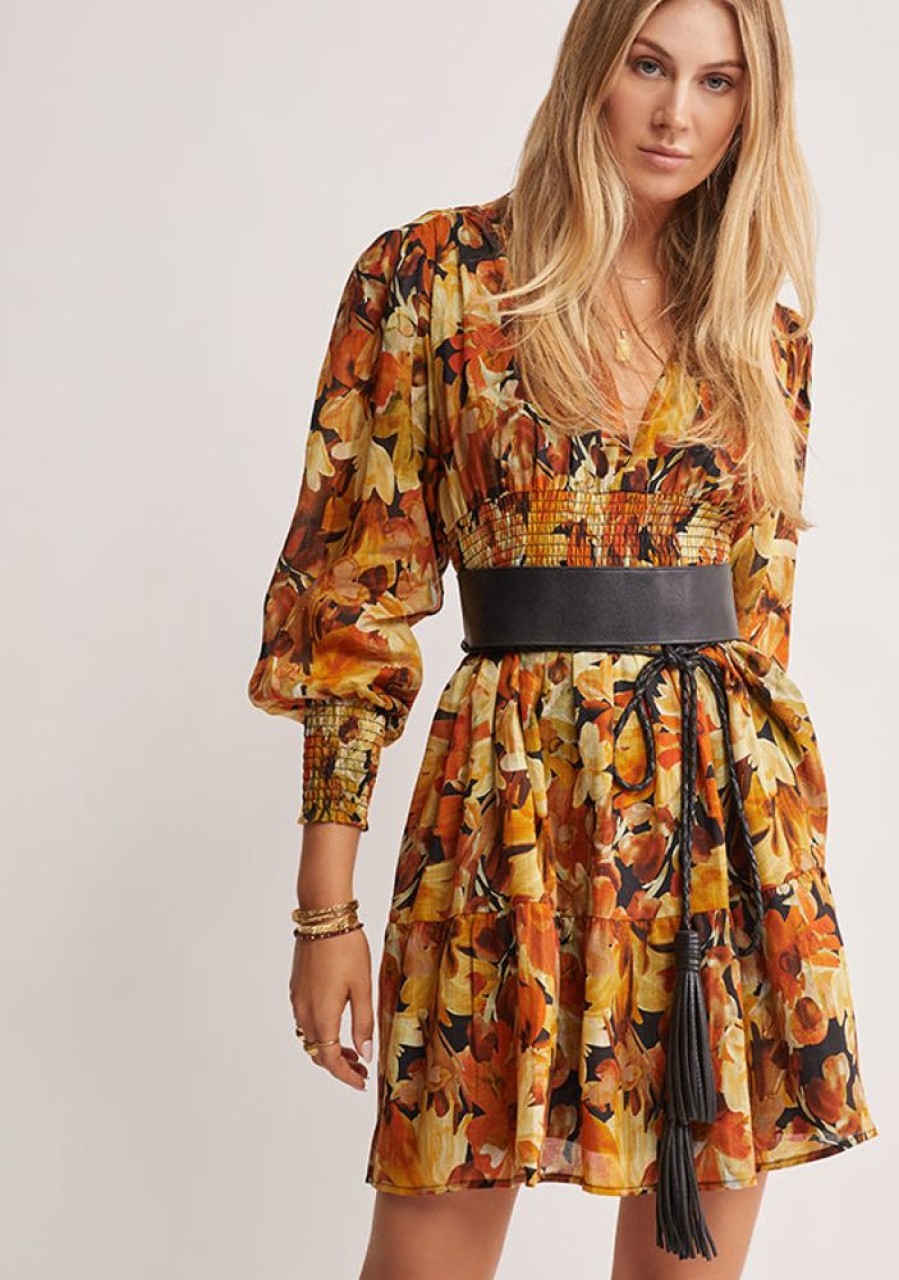 Dresses MOS The Label | Golden Fall Mini Dress Golden Fall Print