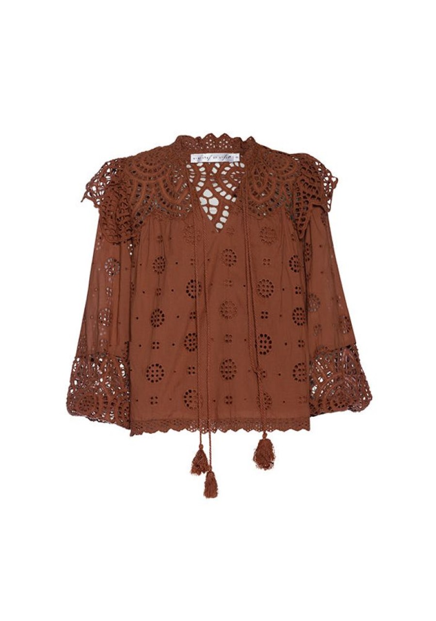 Blouses MOS The Label | Westbound Blouse Clay Brown