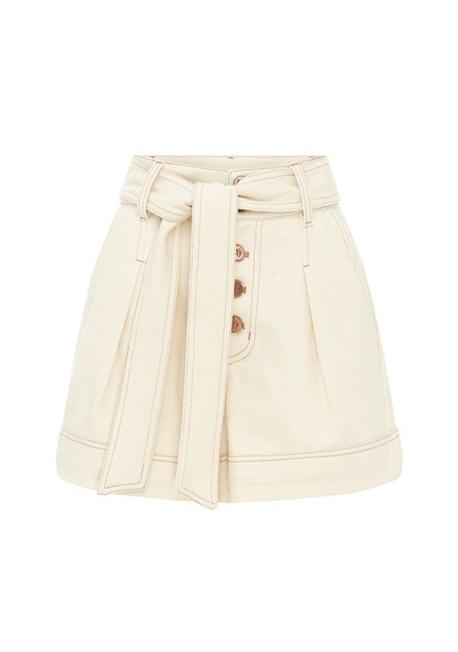 Denim MOS The Label | Lucia Denim Shorts Ivory