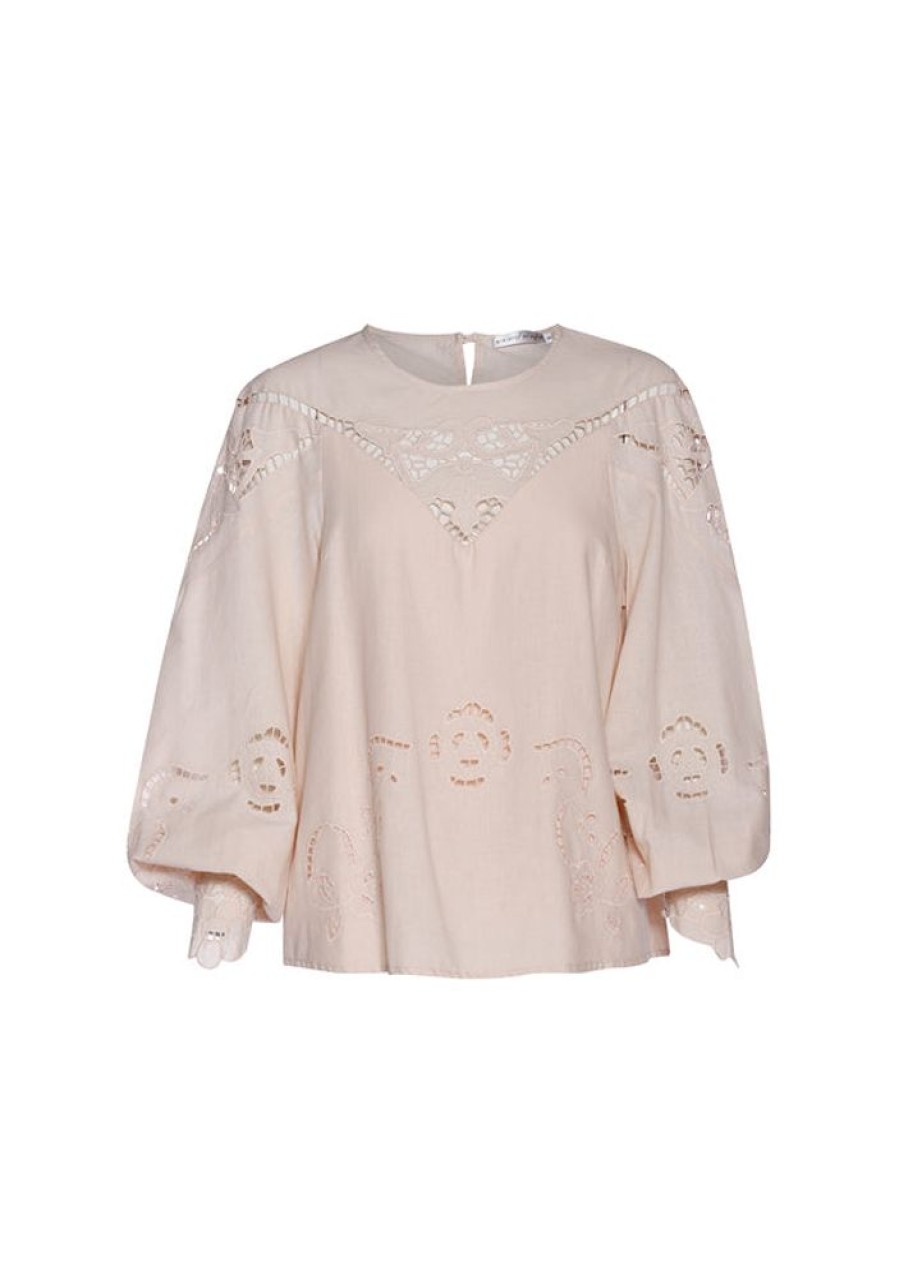 Tops MOS The Label | Rover Embroidery Top Blush