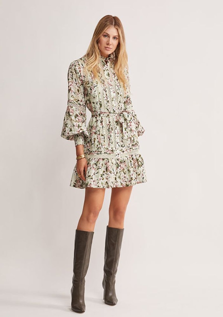 Dresses MOS The Label | Winter Garden Party Mini Dress Winter Garden Print