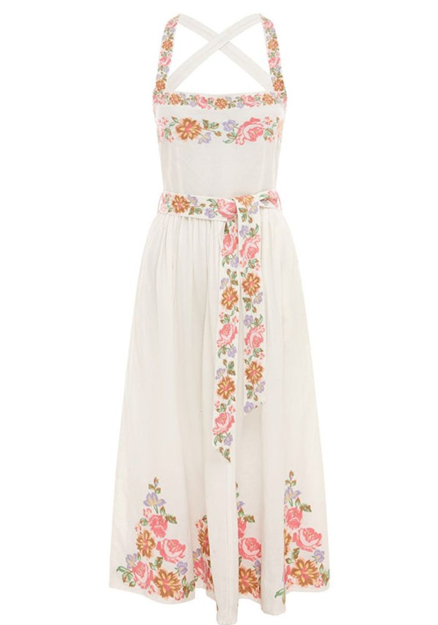 Dresses MOS The Label | Ophelia Midi Dress Ivory