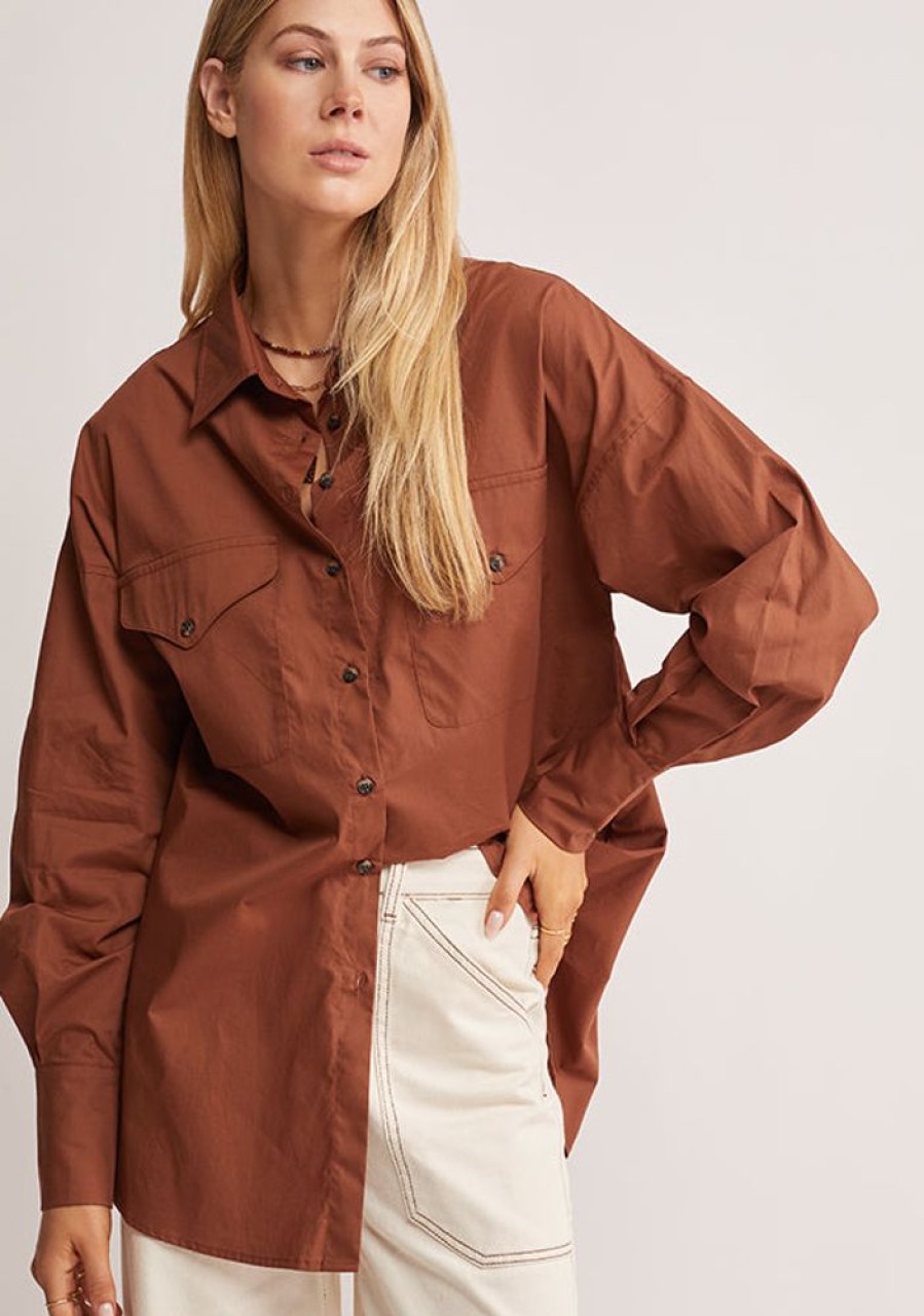 Blouses MOS The Label | Wanderer Blouse Bloodstone