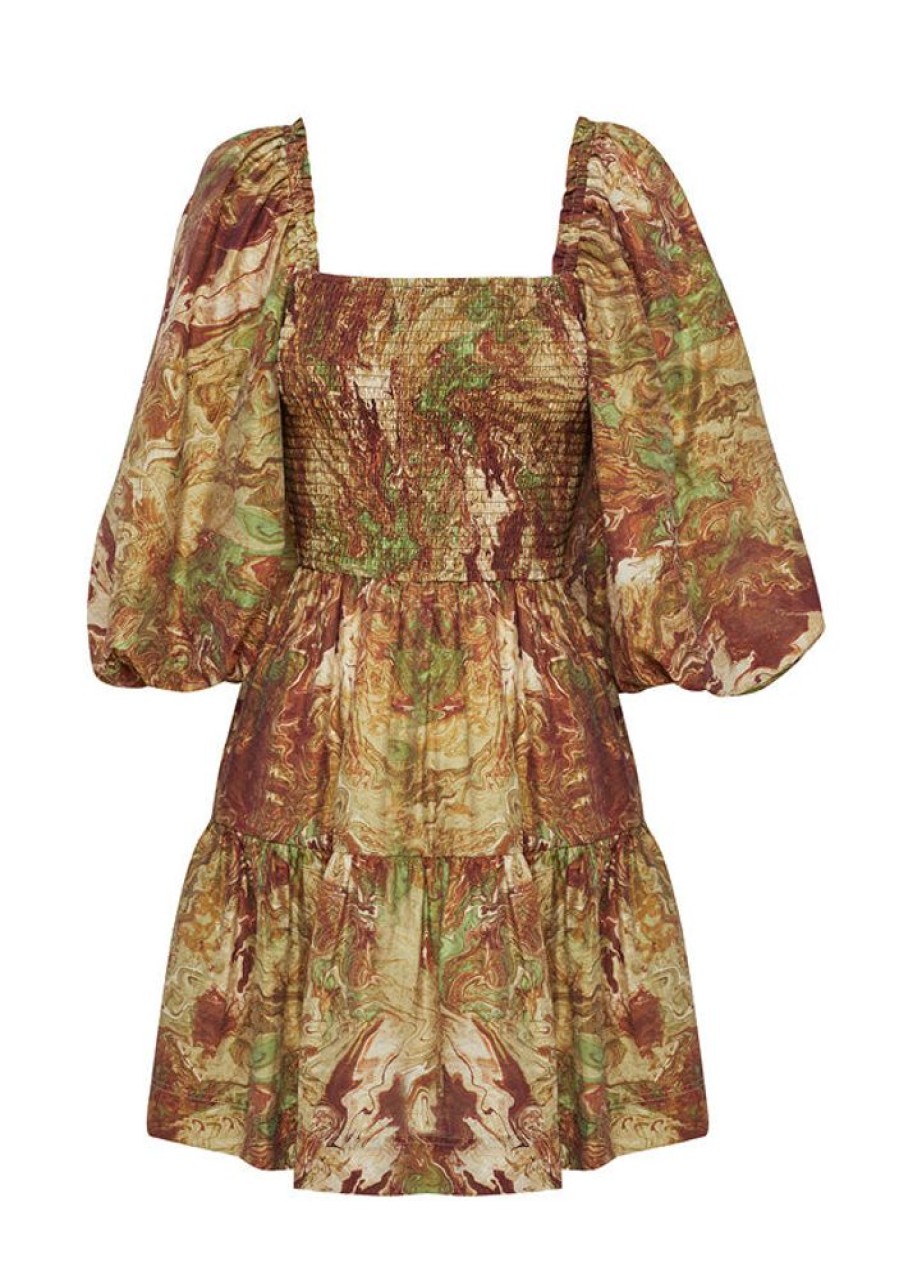 Dresses MOS The Label | Re-Rooted Nature Mini Dress Re-Rooted Nature Print