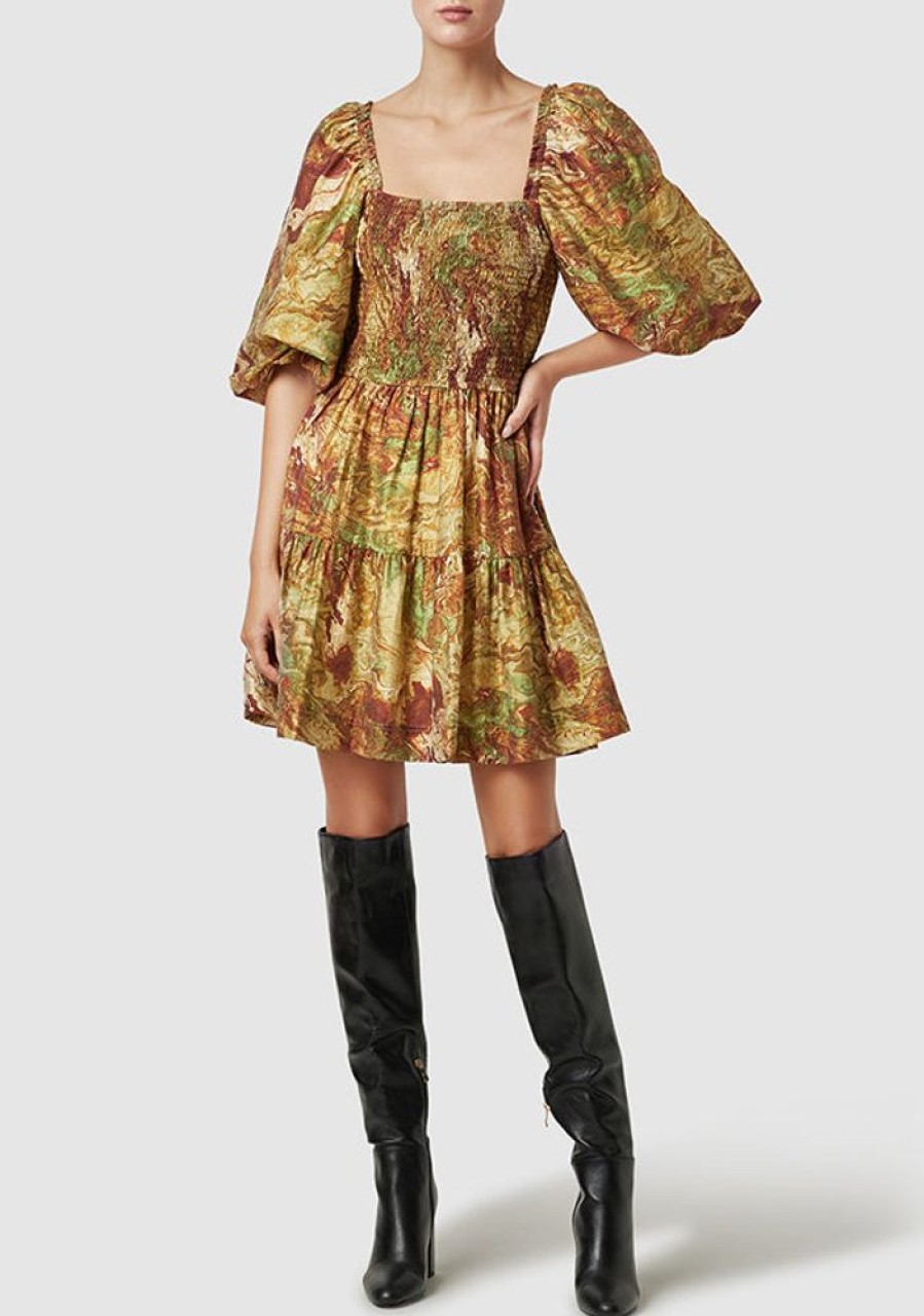 Dresses MOS The Label | Re-Rooted Nature Mini Dress Re-Rooted Nature Print