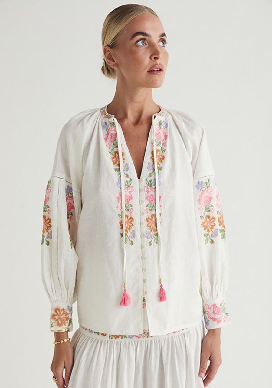 Blouses MOS The Label | Ophelia Blouse Ivory