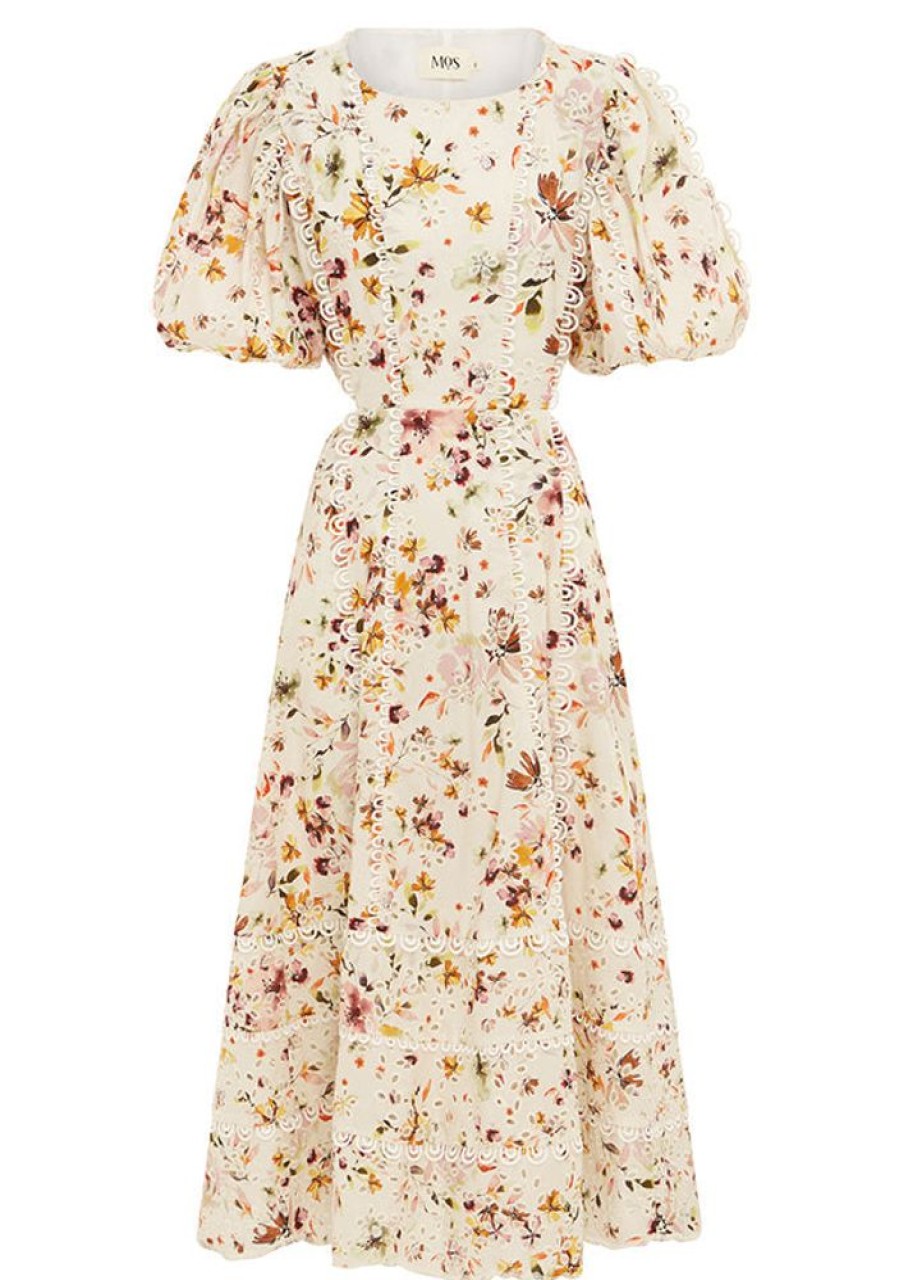 Dresses MOS The Label | Alexia Midi Dress Ivory Alexia Print