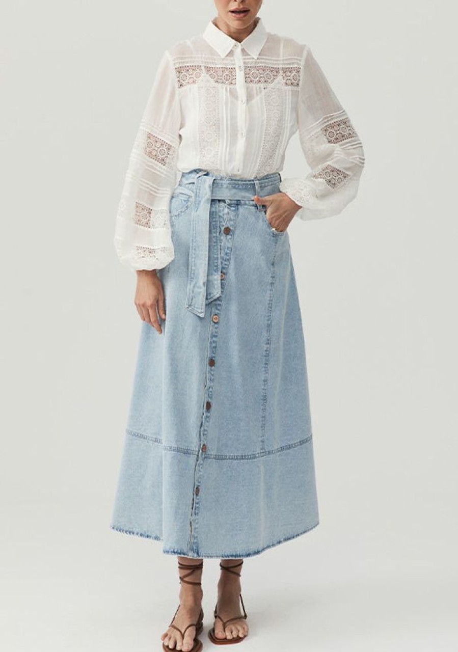 Denim MOS The Label | Lucia Denim Skirt Blue Wash