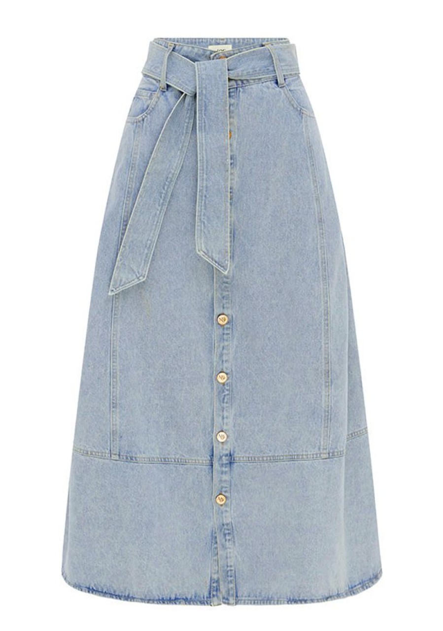 Denim MOS The Label | Lucia Denim Skirt Blue Wash