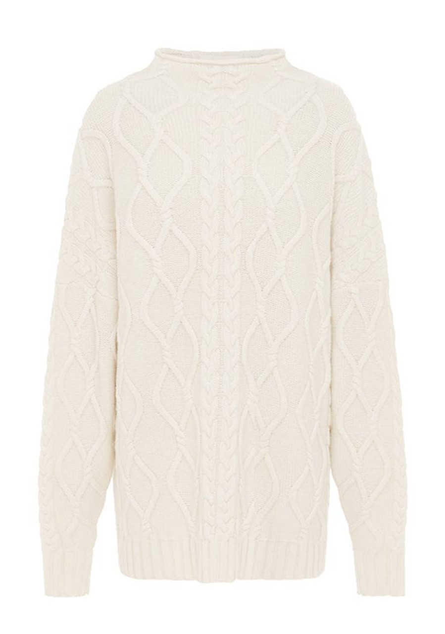 Outerwear MOS The Label | Inflorescence Knit Sweater Ivory