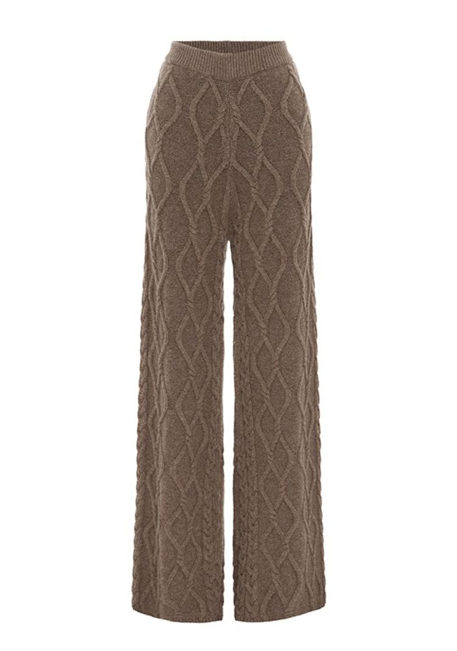 Outerwear MOS The Label | Inflorescence Knit Pants Chocolate