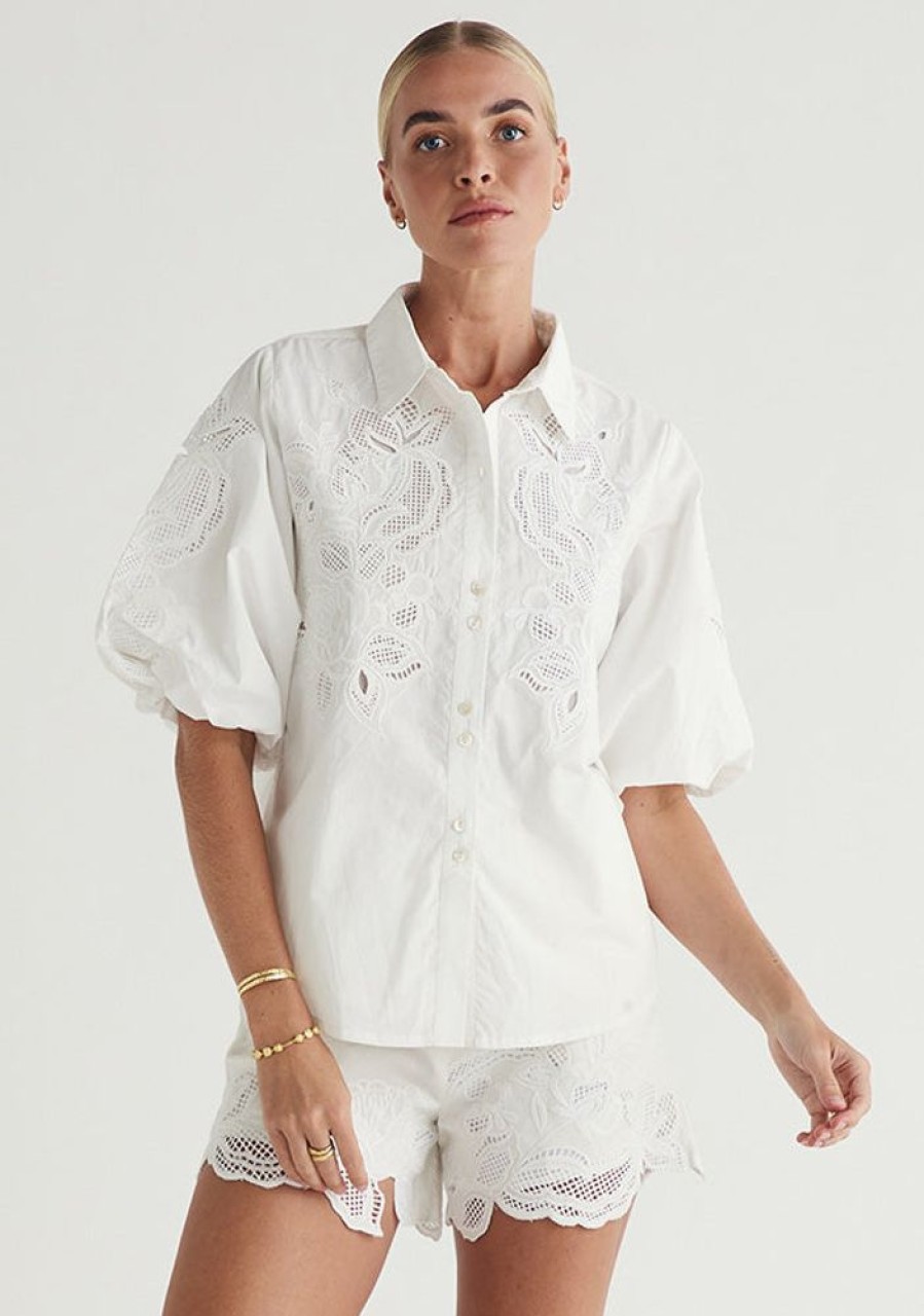 Blouses MOS The Label | Helia Blouse Ivory