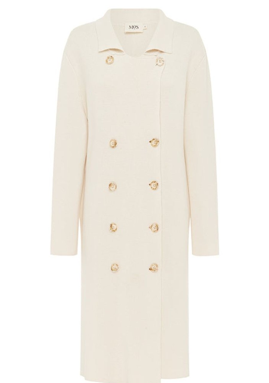 Outerwear MOS The Label | Tranquillity Knit Coat Ivory