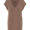 Outerwear MOS The Label | Inflorescence Knit Vest Chocolate