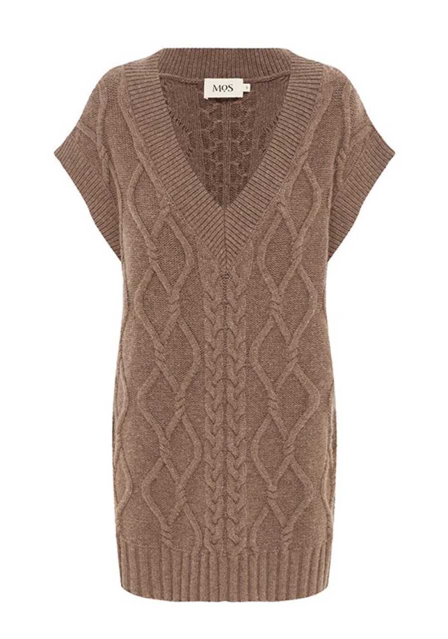 Outerwear MOS The Label | Inflorescence Knit Vest Chocolate