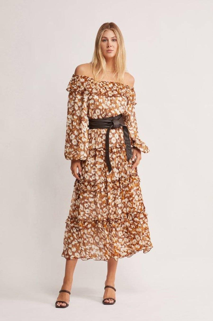 Dresses MOS The Label | Desert Floral Midi Dress Desert Floral Print